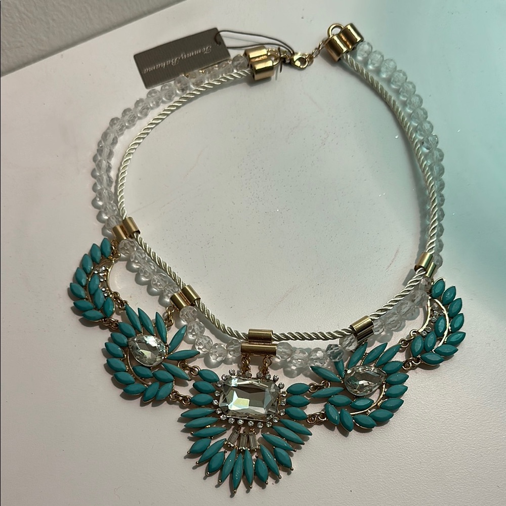 Tommy Bahama Blue and Gold Necklace with Intricate Design